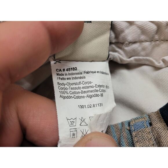 Scotch & Soda Shorts Mens 34 Grey Blue Orange Striped Southwestern Preppy Casual - Picture 11 of 13